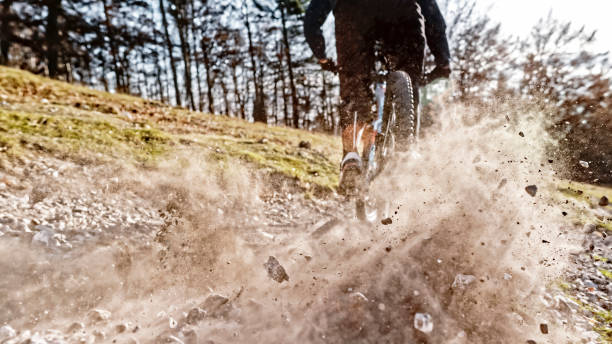 istock Male mountain biker riding bicycle 1060878254