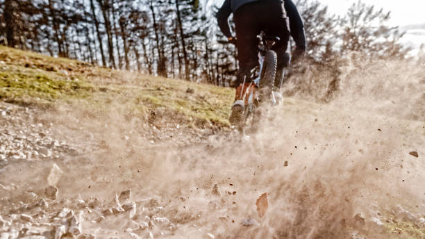 istock Male mountain biker riding bicycle 1060878274