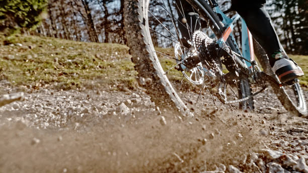 istock Male mountain biker riding bicycle 1060879644