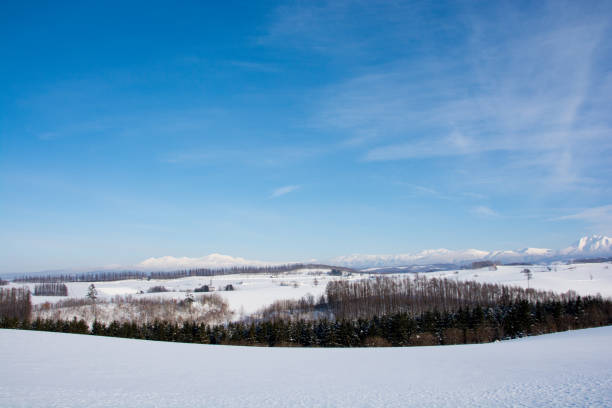 istock Mountain ranges and snowy fields in winter 1060880156