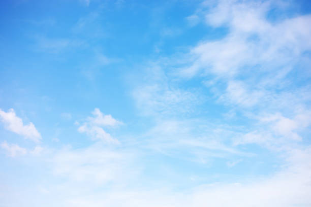 istock Blue sky background and white clouds soft focus, and copy space 1060880192