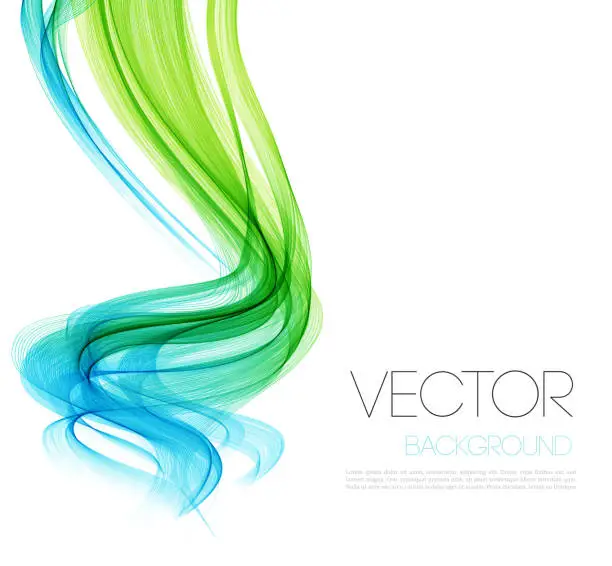 Vector illustration of Smooth wave stream line abstract header layout. Vector illustration