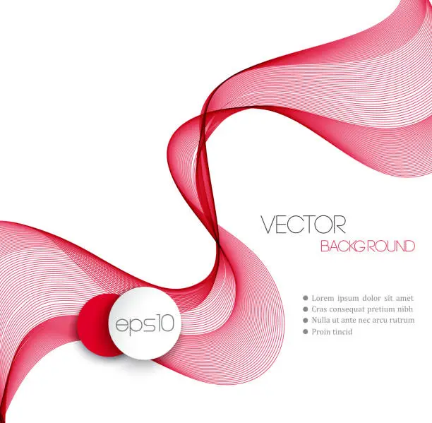 Vector illustration of Abstract smoky waves  background. Template brochure design