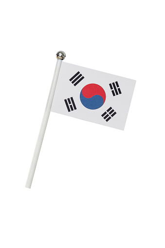 Flag of South Korea isolated on white background