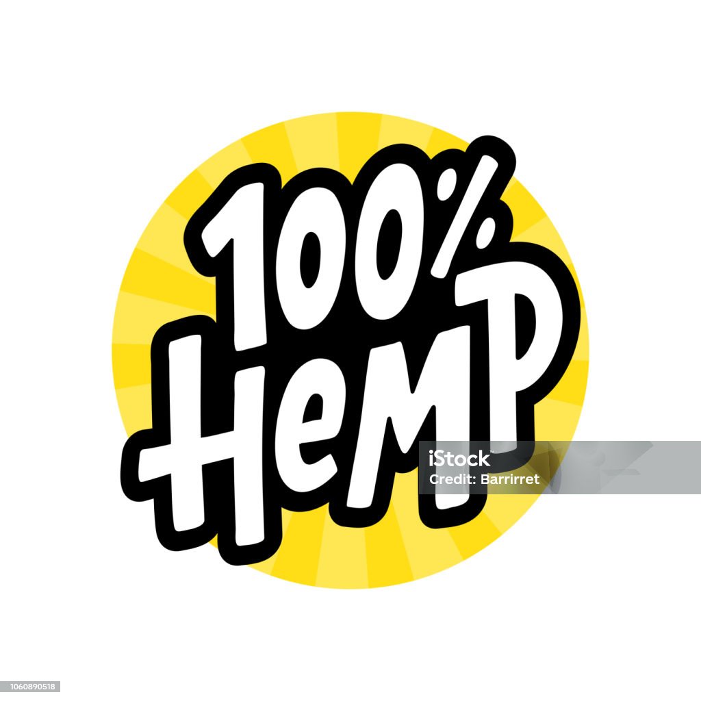 Hemp Sign Letters Hemp Text Label Cannabis Word Hand Drawn Lettering Mariguana Design ...