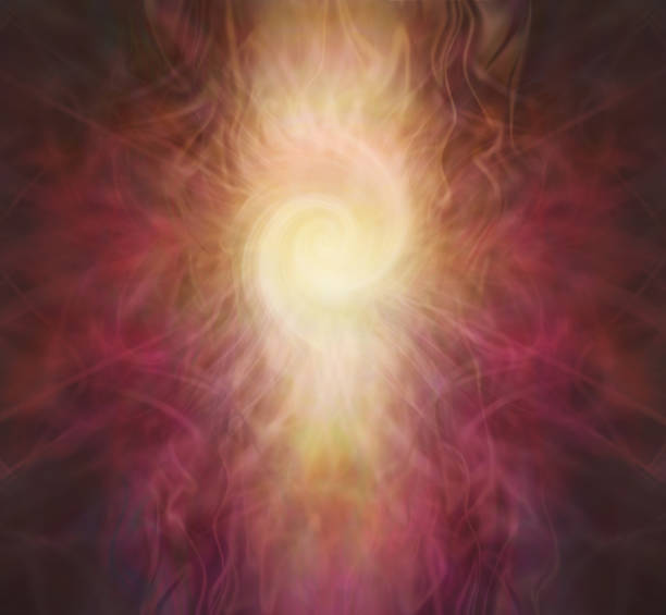 istock Double Fibonacci spiral energy background 1060905860