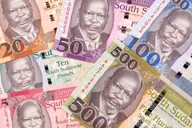 istock South Sudanese money, a background 1060907410