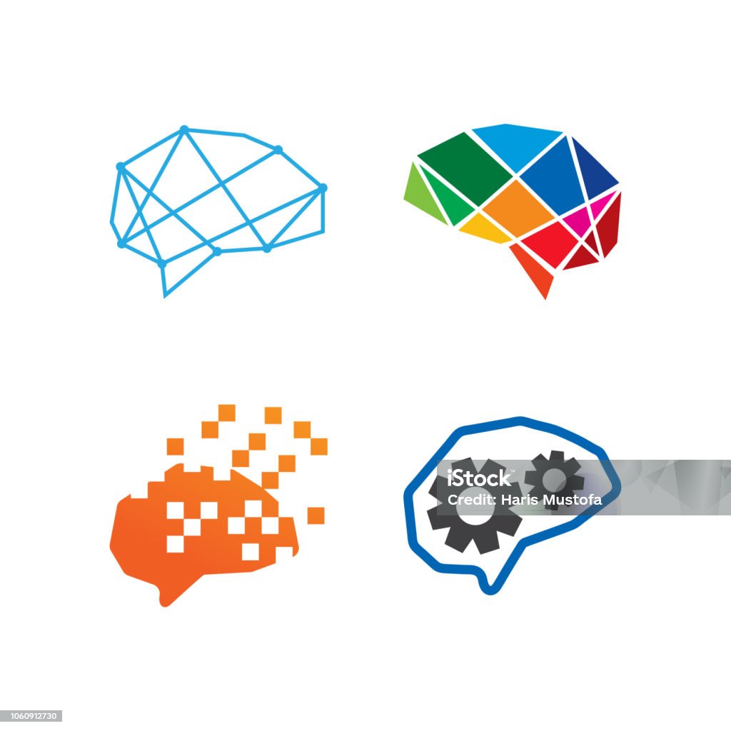 Brain Abstract Simple Abstract Brain Template Stock Illustration - Download Image Now ...