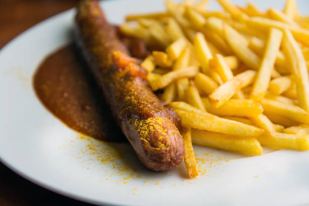 istock Tasty german sausage served with sauce 1060917142