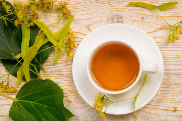 istock linden herbal tea on wooden table 1060919870