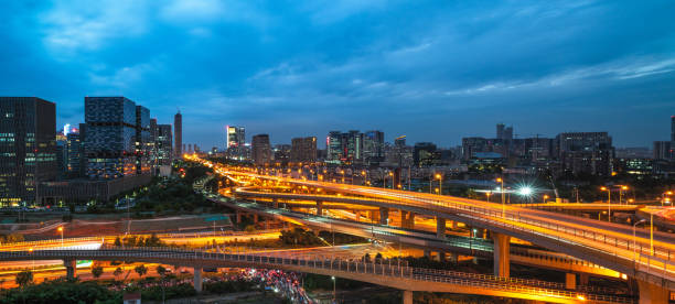 istock Modern city highway and office building 1060923002