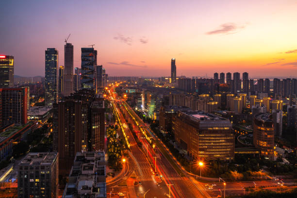 istock Modern city highway and office building 1060923482