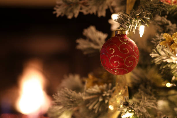 istock Christmas holiday decorations, ornaments on tree. 1060923880