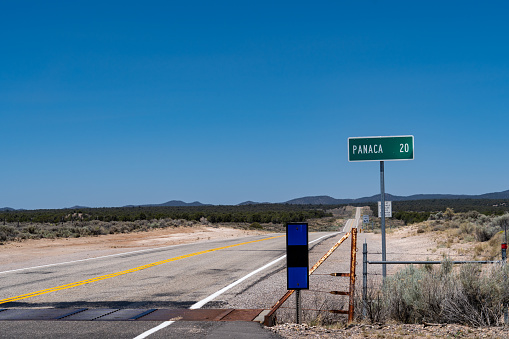 Lonely desert highway to Panaca Nevada
