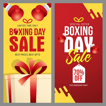 Boxing Day Sale banner template design