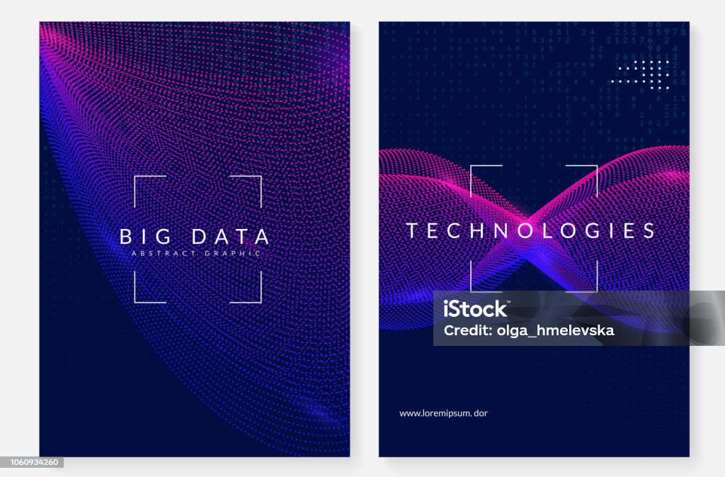 Fundo de visualização. Tecnologia para o grande volume de dados, artificial em - Vetor de Inovação royalty-free