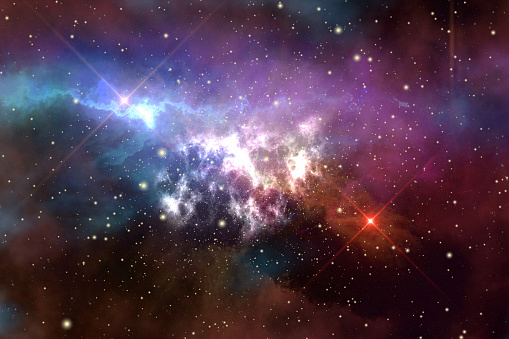 Nebula, Space, Stars, Animation, Render, Galaxy, Technology and Science Background