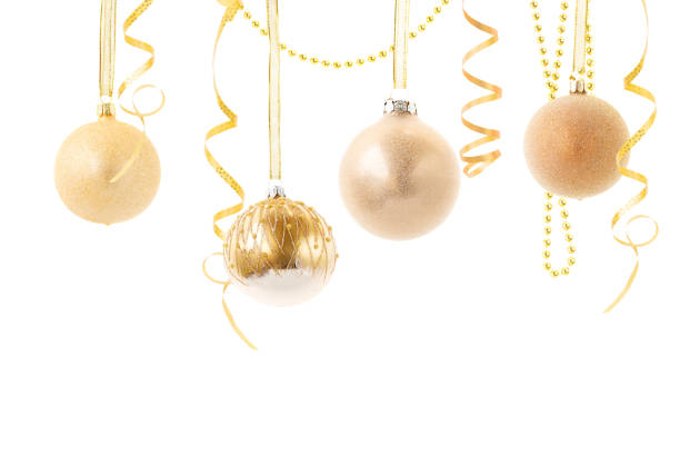 istock Golden christmas balls 1060950928