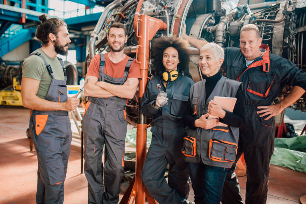 istock Team of aircraft mechanics 1060965018