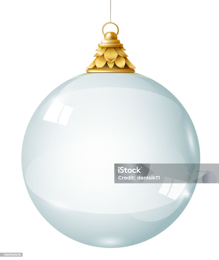 Vetores de Bola De Cristal De Festão De Vidro Transparente e mais imagens  de Bola de Árvore de Natal - Bola de Árvore de Natal, Natal, Bola - iStock