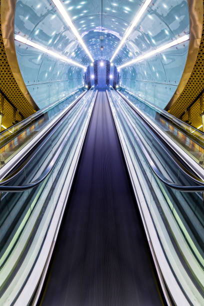 istock Escalator in Warsaw subway, Poland 1060970126