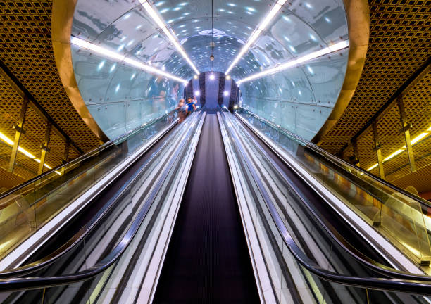 istock Escalator in Warsaw subway, Poland 1060971154