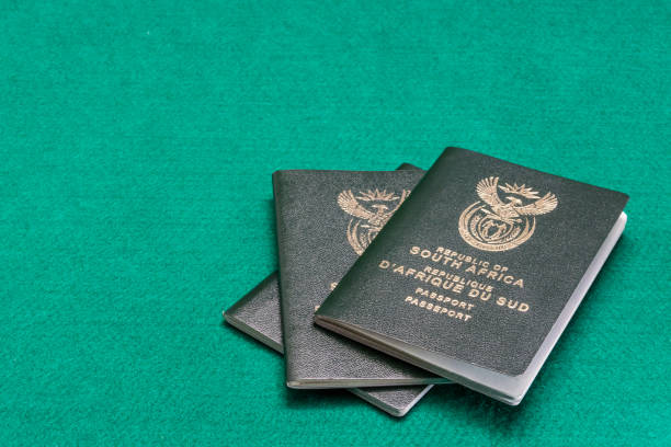 istock South African passports on green background 1060972544