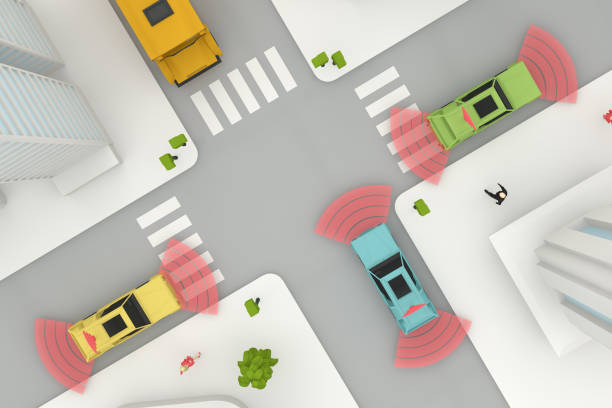 istock Autonomous, Self Driving, Driverless, Connected Car, Smart City Concept 1060973012