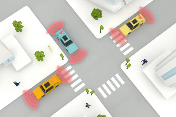 istock Autonomous, Self Driving, Driverless, Connected Car, Smart City Concept 1060973314