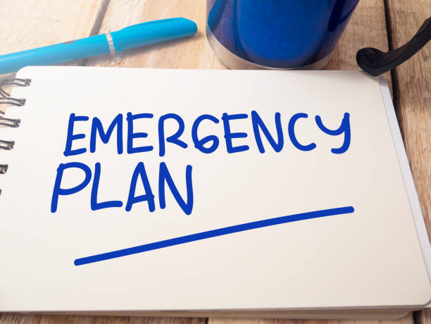 plan d’urgence, motivationnels mots cite concept - emergency sign photos et images de collection