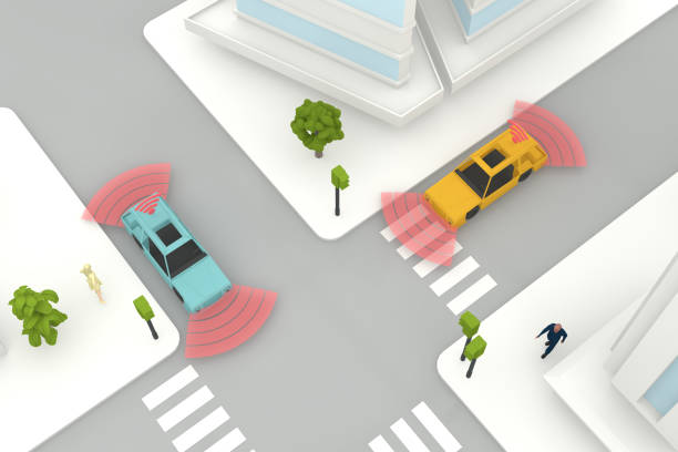 istock Autonomous, Self Driving, Driverless, Connected Car, Smart City Concept 1060973600