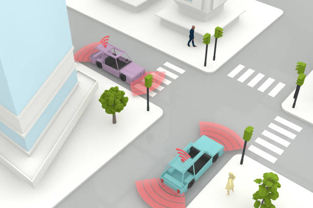 istock Autonomous, Self Driving, Driverless, Connected Car, Smart City Concept 1060976946