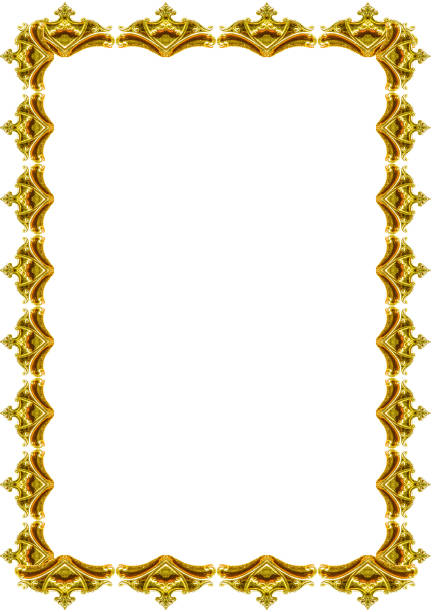 istock Blank Background with Golden Orante Edges 1060977444