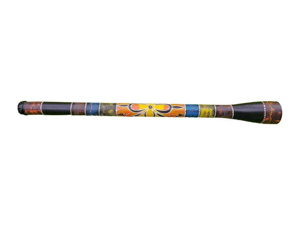 Colorful didgeridoo, isolated.