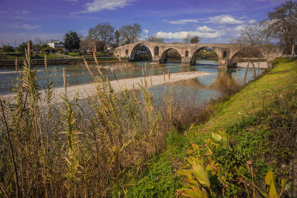istock Medieval bridge over river Arahthos in Arta, Greece 1060981372