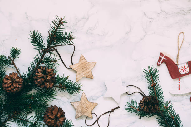 istock Christmas Background - Branches And Christmas toys 1060984036