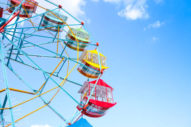istock Ferris wheel on the background of blue sky 1060986426