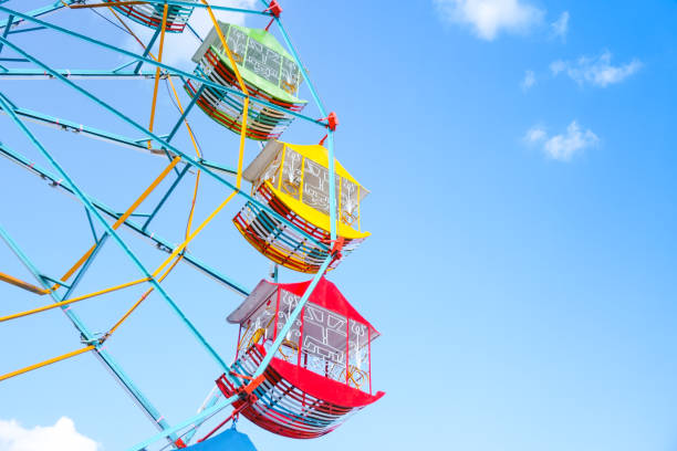istock Ferris wheel on the background of blue sky 1060986484