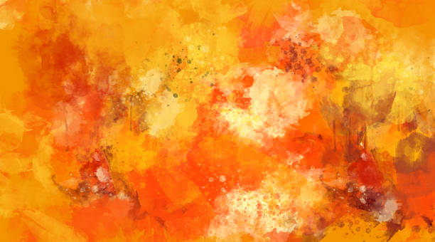 istock Abstract orange watercolor background. Bright multi colored spots. 1060987830