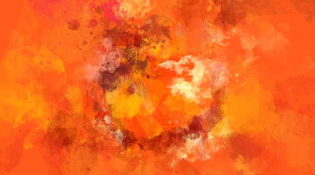 istock Abstract orange and red watercolor background. Bright multi colored spots. 1060988056