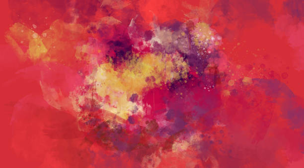 istock Abstract red and pink watercolor background. Bright multi colored spots. 1060988072