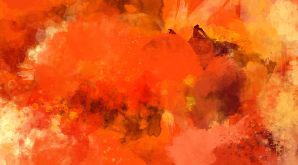 istock Abstract orange and red watercolor background. Bright multi colored spots. 1060988144