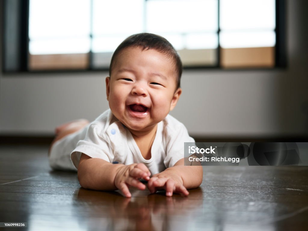 Japanische Baby sechs Monate alte - Lizenzfrei Baby Stock-Foto