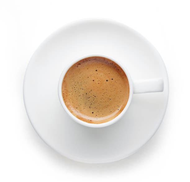 istock Coffee top view isolated on white background 1061005150