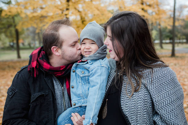 istock Family with one child little boy 1061005258