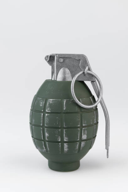 istock Green metal hand grenade 1061007644