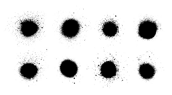 Graphity Paint Splat Various Spray Paint Graffiti Decorative Splatters Vector Splat Set On ...
