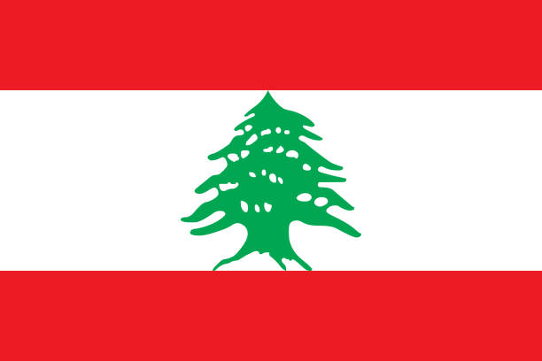 ilustraciones, imágenes clip art, dibujos animados e iconos de stock de vector bandera de la república libanesa. proporción 2:3. la bandera nacional del líbano. - lebanon