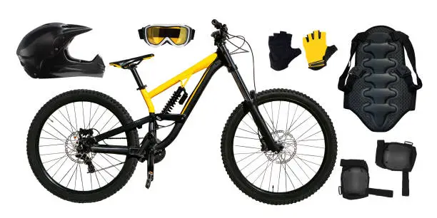 Photo of Set of mountain bike and equipment