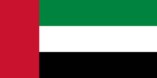 ilustraciones, imágenes clip art, dibujos animados e iconos de stock de vector bandera de los emiratos árabes unidos. proporción 1:2. la bandera nacional de los emiratos árabes unidos. - united arab emirates illustrations